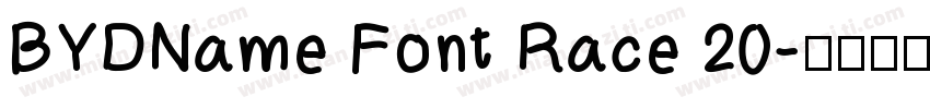 BYDName Font Race 20字体转换